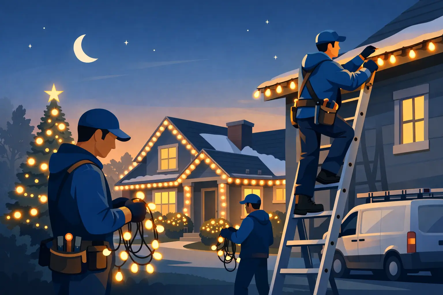 Professional Christmas Light Installation Forney