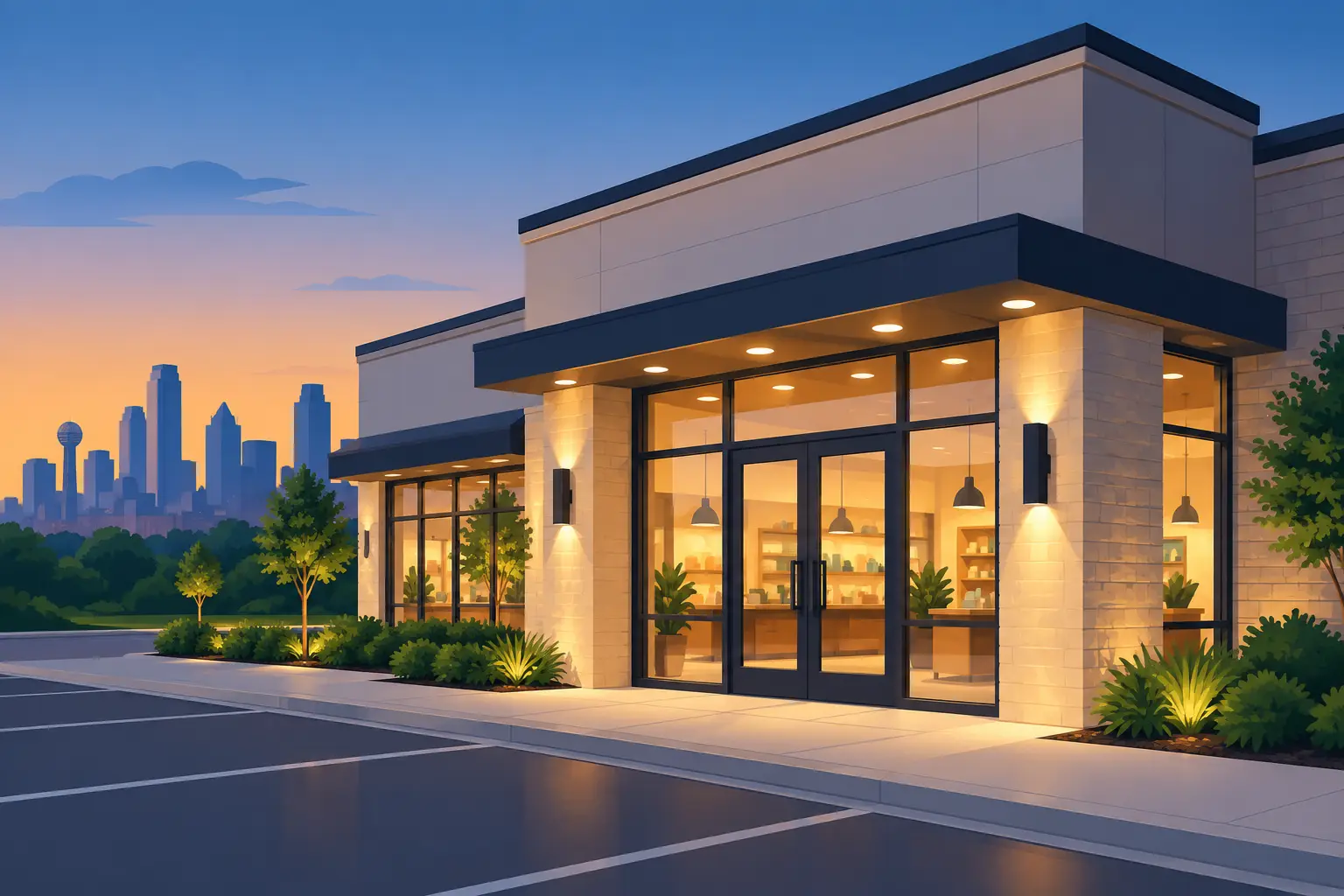Commercial Storefront Lighting Guide for North Texas