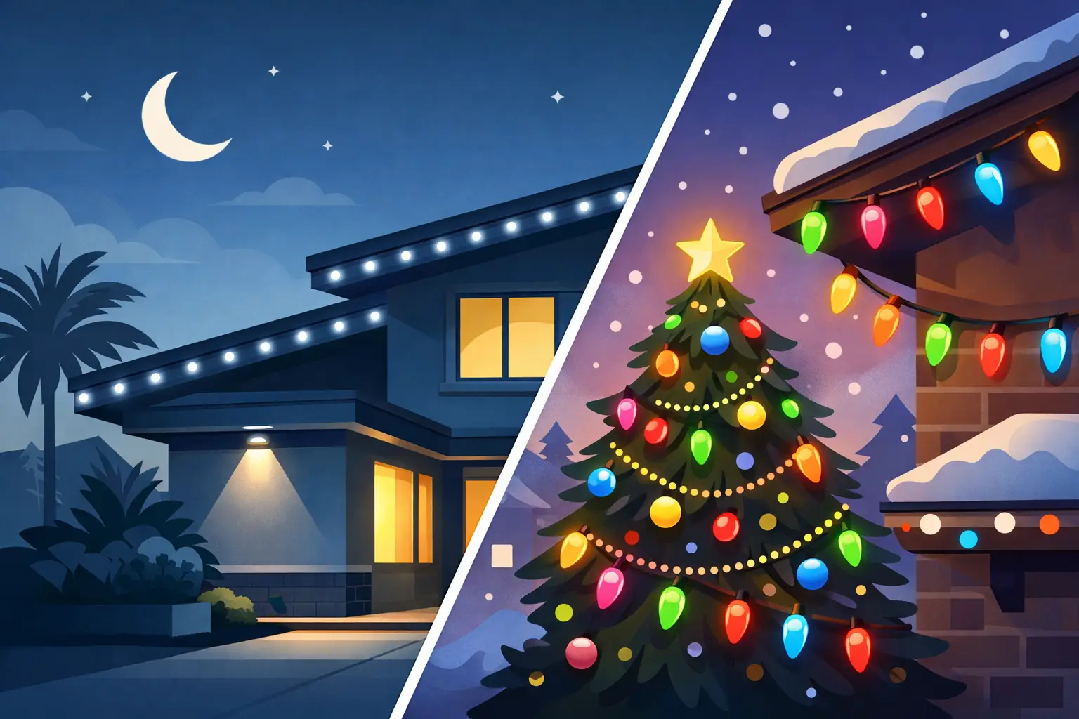 Permanent Lights Versus Christmas Lights