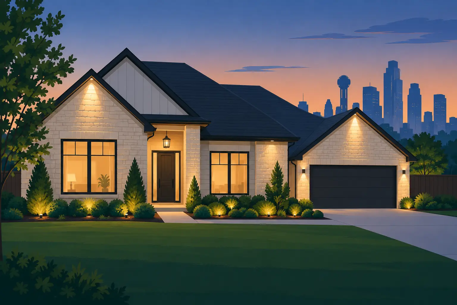Residential Facade Lighting Guide for North Texas